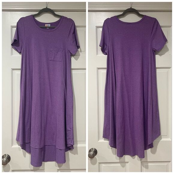 EUC Women’s LuLaRoe Carly Casual Knit Swing Dress  sz S Lavender - Picture 1 of 5